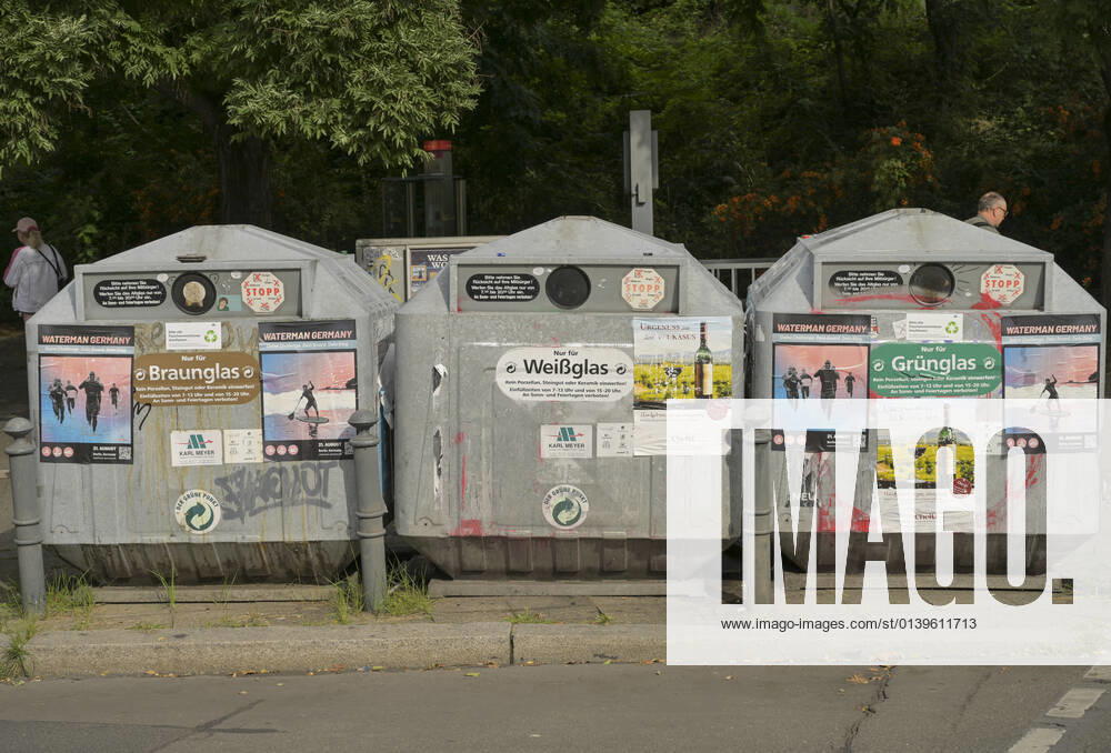 Waste glass bins, Berlin, Germany