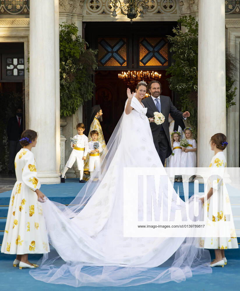 Greece Wedding of Prince Philippos of Greece and Denmark and Princess Nina-Nastassja Flohr at the Metropolitan Cathedral of Athens. Â