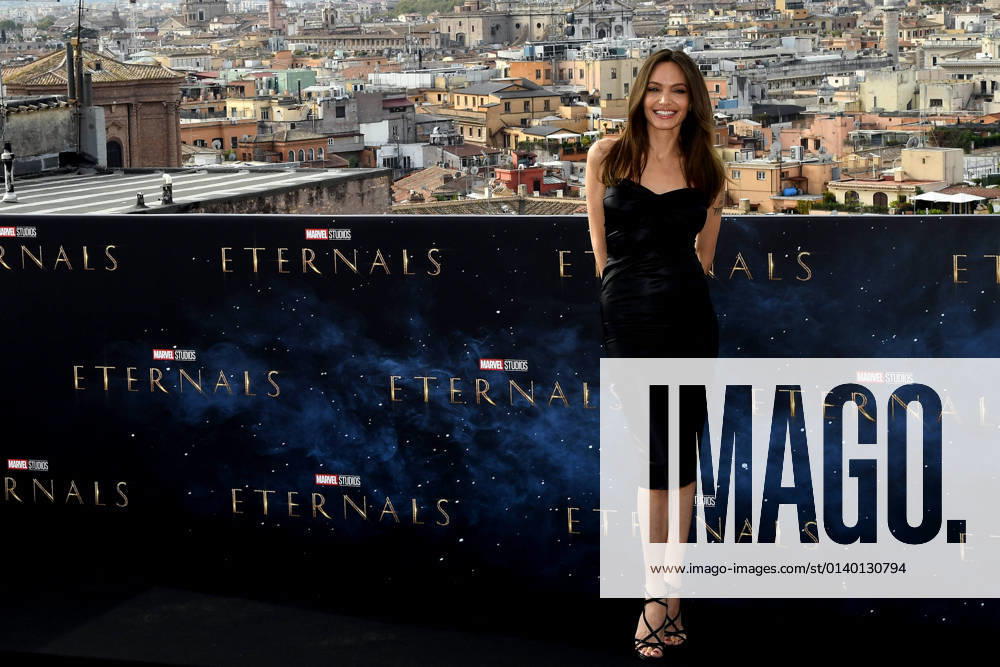 Rome, hotel De la Ville, Eternals film photocall. In the photo Angelina Jolie