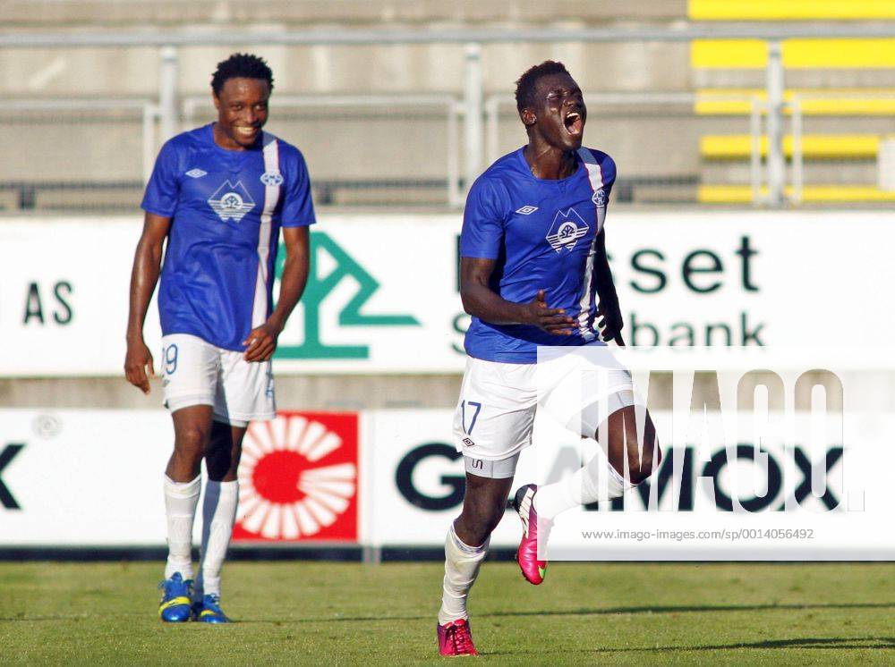 Fotball Football UEFA Champions League Qual 2QR 23 23.07.2013 at Aker Stadion, Molde Molde FK V Sligo Rovers - Aliou Coly - Molde Emmanuel Ekpo - Molde