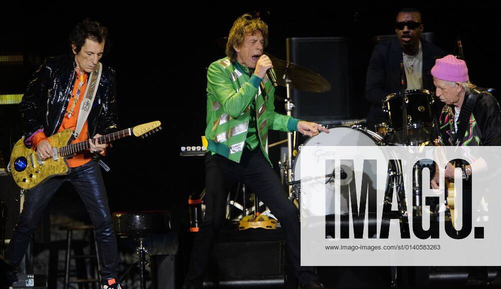 The Rolling Stones featuring Ronnie Wood, Steve Jordan, Mick Jagger and Keith Richards perform onstage during the No Filter tour at Raymond James Stadium on Friday, Oct. 29, 2021 in Tampa. Tampa USA - ZUMAs70_ 20211029_zan_s70_039