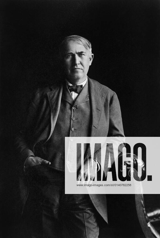 Thomas Alva Edison (1847-1931), American Inventor, three-quarter length Portrait, Unidentified Artist, 1906