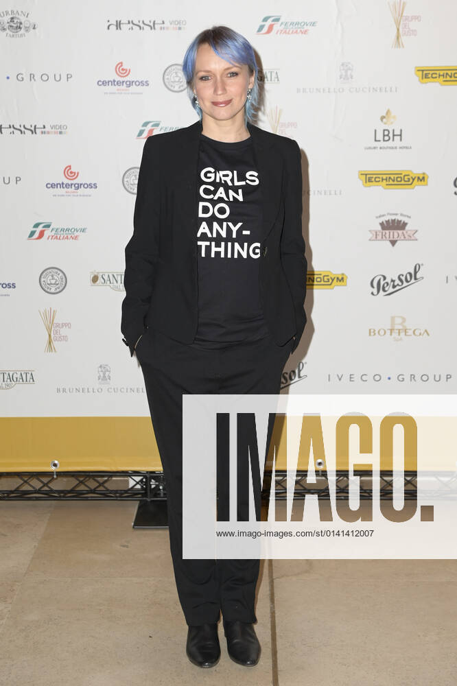Elena Bourika attends the red carpet of the 61st Globo D Oro Award at the Auditorium Parco della Musica. Rome Italy - ZUMAs197 20211108_zaa_s197_080