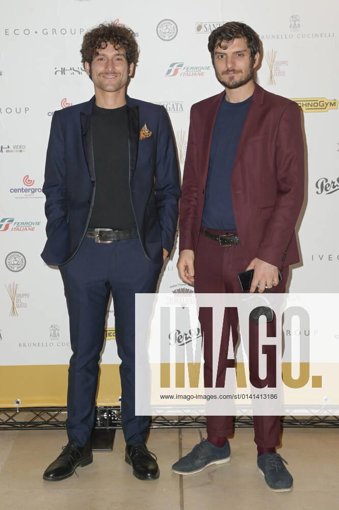 Fabrizio Colica and Claudio Colica attend the red carpet of the 61st Globo D Oro Award at the Auditorium Parco della Musica. Rome Italy - ZUMAs197 20211108_zaa_s197_138