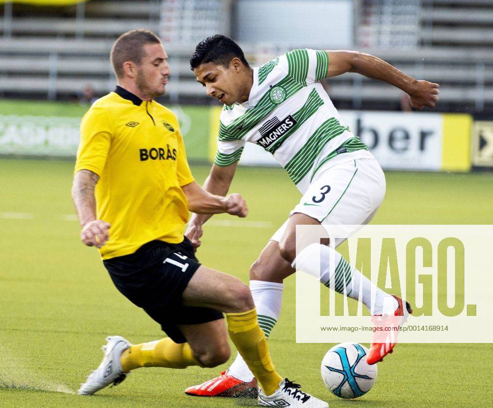 Sweden Boras 2013 08 07 UEFA Champions League IF Elfsborg Bogard vs Celtic FC Glasgow: James Keene(Elfsborg)Emillio Izaguirre(Celtic) KP0300