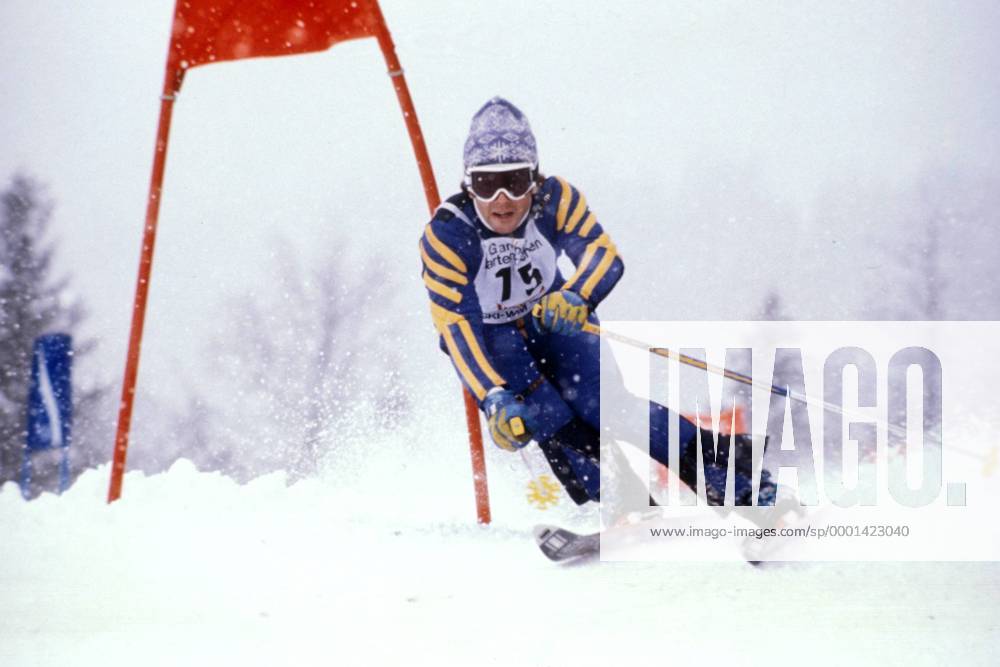 Ingemar Stenmark (Schweden) Alpiner Skilauf WM Herren Weltmeisterschaft 1978, Ski Alpin, Skisport, Riesenslalom, Vdia Einzelbild Garmisch Partenkirchen Dynamik,