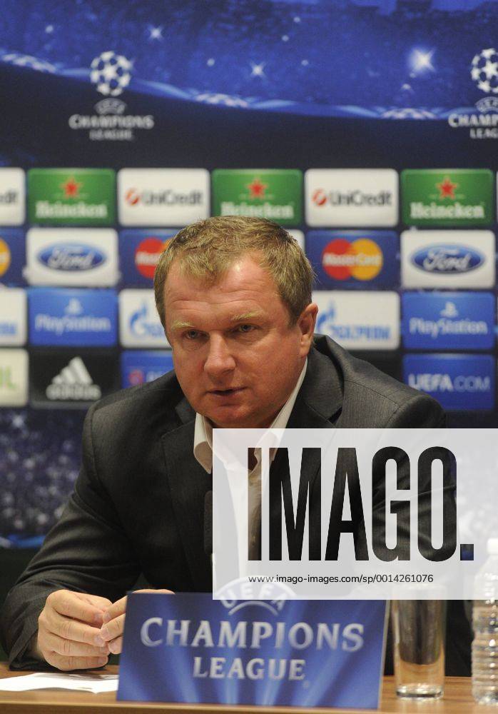 FC Viktoria Plzen coach Pavel Vrba speaks to media during a press conference ahead of the FC Viktoria Plzen vs NK Maribor match of Champions League, 4th preliminary round, in Pilsen, Czech Republic, August 19, 2013. (CTKxPhoto PetrxEret) CTKPhotoP201308190641501 ert 19 k
