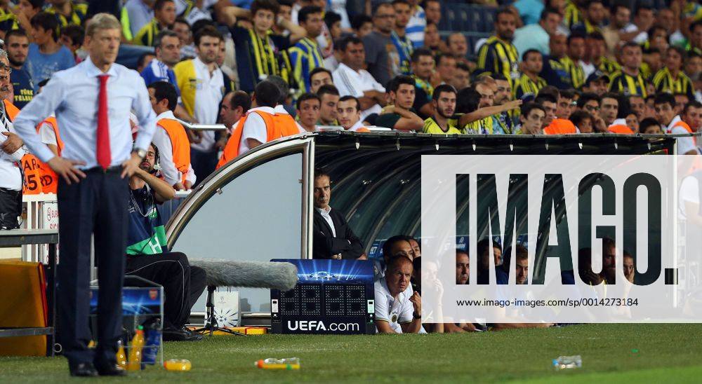 UEFA Champions League playoff first leg match between Fenerbahce Istanbul and Arsenal FC London at Sükrü Saracoglu Stadium in Istanbul, on august 21, 2013. Coach Ersene Wenger of Arsenal.