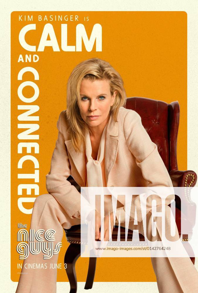 RELEASE DATE: May 20 2016 TITLE: The Nice Guys STUDIO: DIRECTOR: Shane Black PLOT: In 1970s Los Angeles, a mismatched pair of private eyes investigate a missing girl and the mysterious death of a porn star. STARRING: KIM BASINGER as Judith Kuttner poster art. USA - ZUMAg90_ 20160520_skl_g90_633