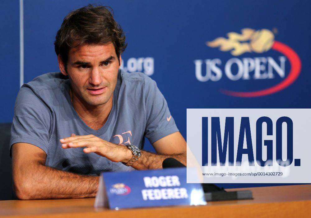 TENNIS - ATP, US Open 2013, PK NEW YORK CITY,NEW YORK,USA,24.AUG.13 - TENNIS - ATP Tennis Herren Tour, US Open 2013, Grand Slam, Flushing Meadows, Pressekonferenz. Bild zeigt Roger Federer (SUI).
