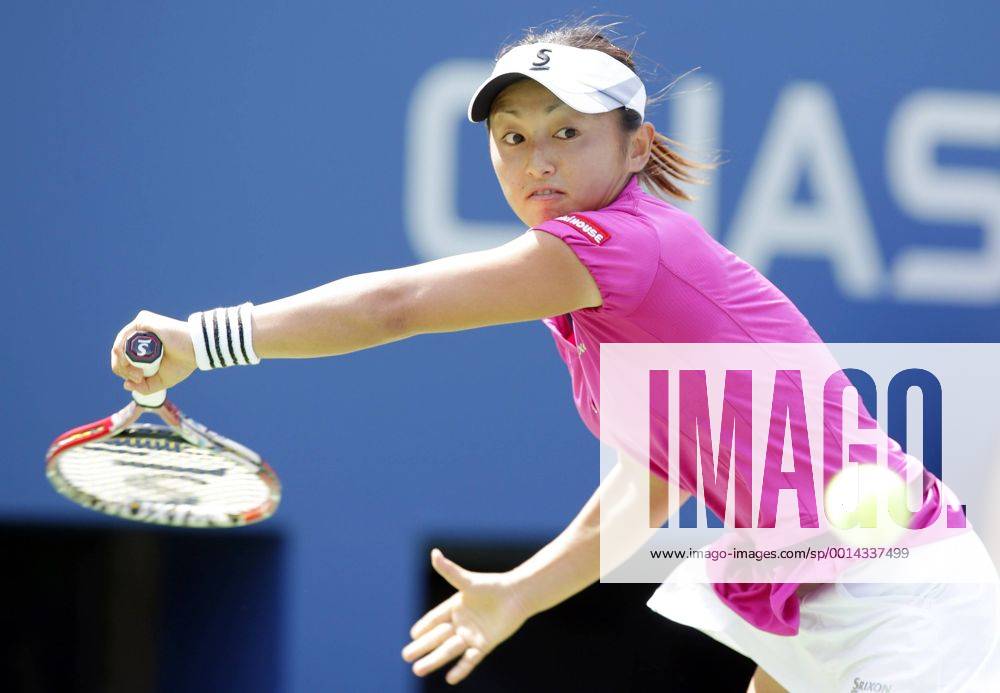 Misaki Doi of Japan first round match in day two at the U.S. Open Tennis Championships at the USTA BillieJeanKing National Tennis Center in New York City on August 27, 2013. NYP20130827104