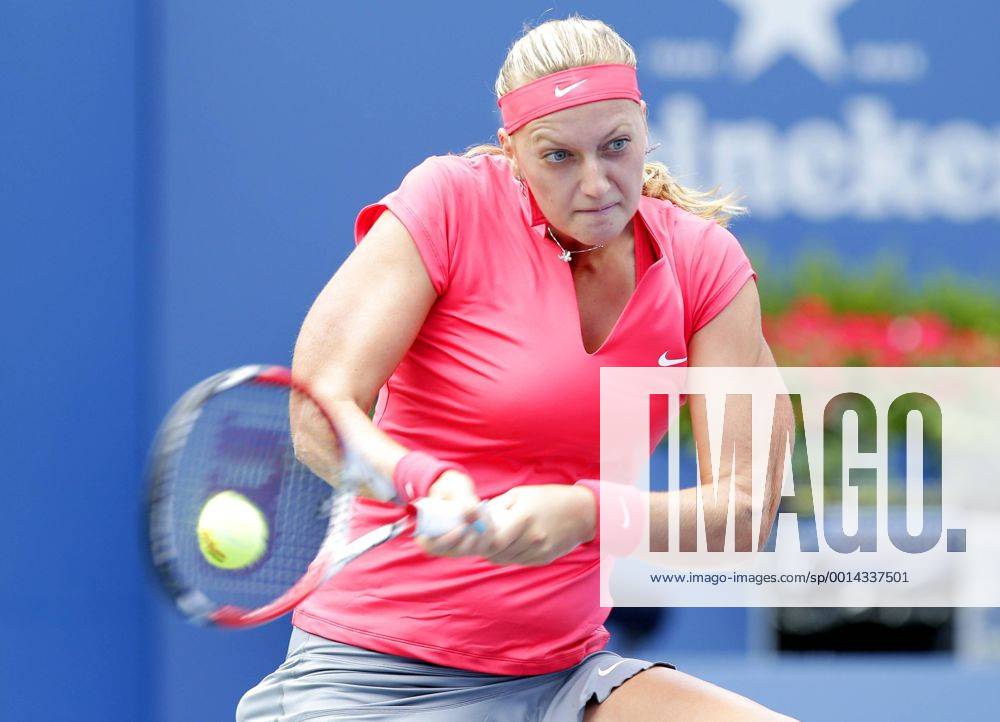 Petra Kvitova of the Czech Republic first round match in Arthur Ashe Stadium in day two at the U.S. Open Tennis Championships at the USTA BillieJeanKing National Tennis Center in New York City on August 27, 2013. NYP20130827109