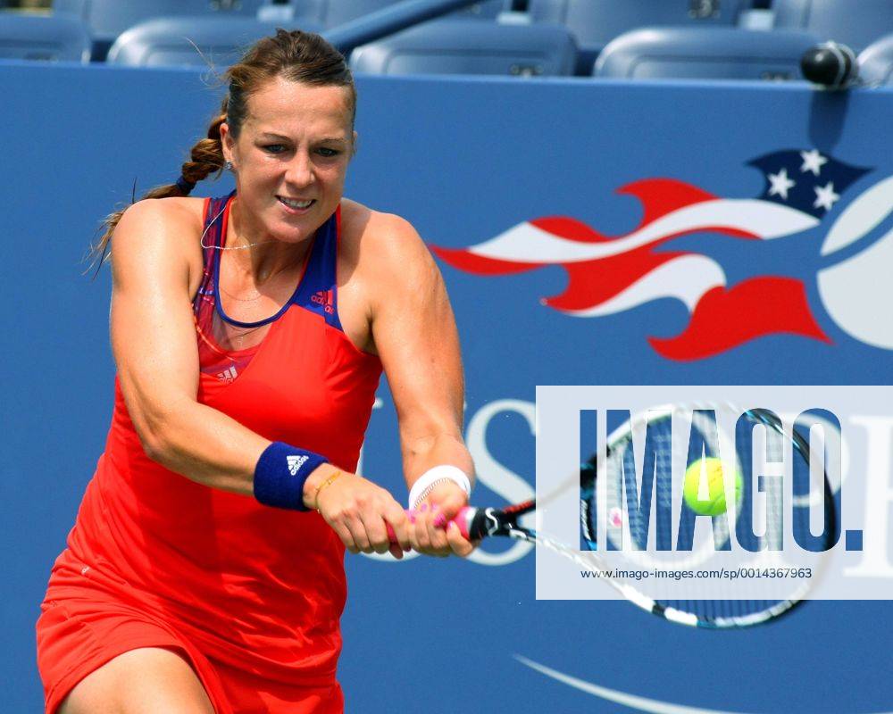 Anastasia Pavlyuchenkova of Russia in the first set during third-round action at the U.S. Open Championship held at the USTA Billie Jean King National Tennis Center on August 30, 2013 in New York City. UPI Photo MonikaxGraff NYP20130830305