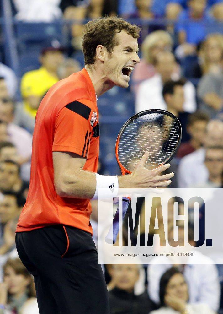 Andy Murray of the United Kingdom in the first set of their 4th round match in Arthur Ashe Stadium on day nine at the U.S. Open Tennis Championships at the USTA Billie Jean King National Tennis Center in New York City on September 3, 2013. NYP20130903123