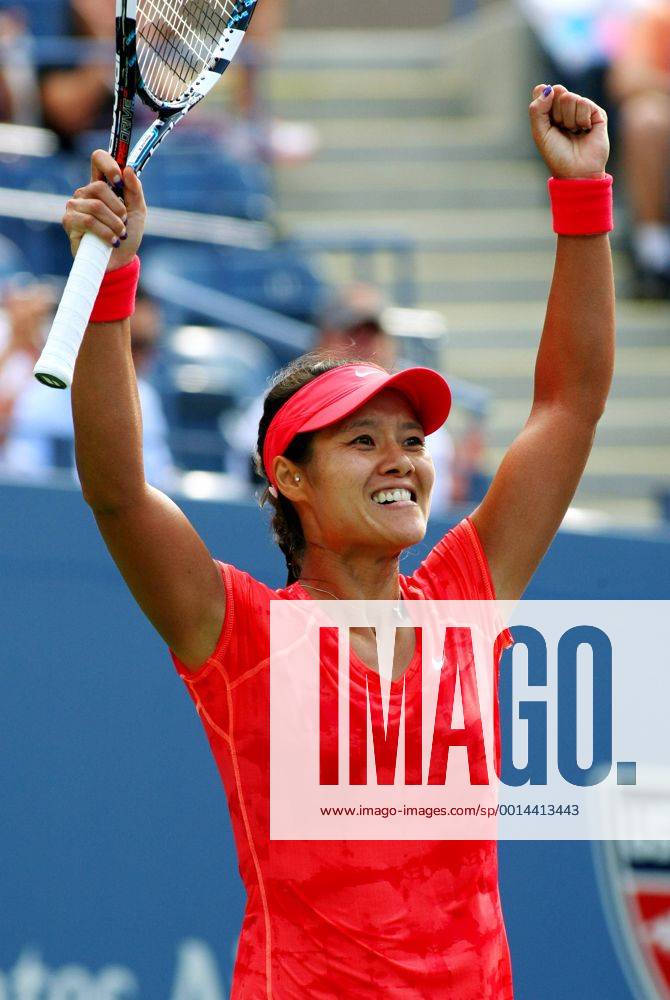 Na Li of China celebrates in three sets of their quarterfinal match at the U.S. Open Championship held at the USTA Billie Jean King National Tennis Center on September 3, 2013 in New York City. . UPI Photo MonikaxGraff NYP20130903326