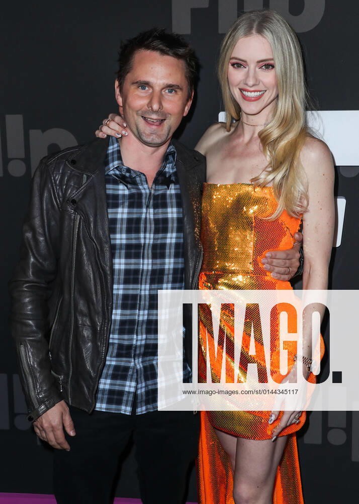Flip Grand Launch Event Singer Matt Bellamy and wife model Elle Evans Bellamy arrive at the Flip Grand Launch Event Hosted by Grammy-Nominated Artist Halsey with Performances by Scout Willis, BIA, and Kehlani held at Avalon Hollywood on December 9, 2021 in Hollywood, Los Angeles, California, United States. Hollywood California United States