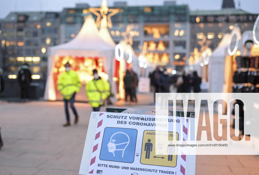 DEUTSCHLAND, Hamburg, Corona Pandemie, Weihnachtsmarkt an der Alster mit Corona Regelungen Hamburg Deutschland