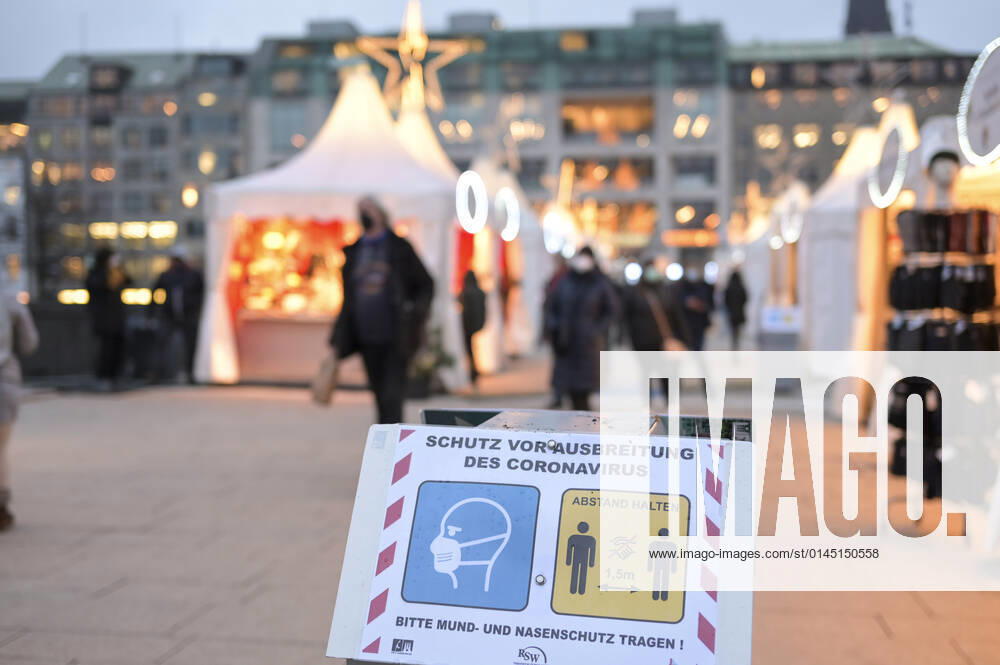 DEUTSCHLAND, Hamburg, Corona Pandemie, Weihnachtsmarkt an der Alster mit Corona Regelungen Hamburg Deutschland
