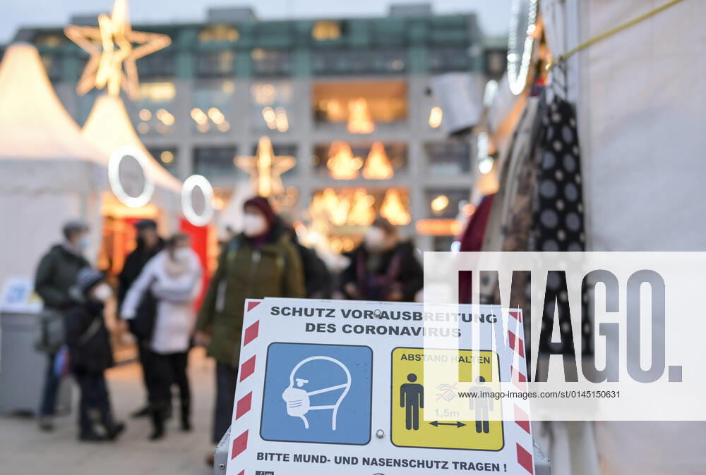 DEUTSCHLAND, Hamburg, Corona Pandemie, Weihnachtsmarkt an der Alster mit Corona Regelungen Hamburg Deutschland