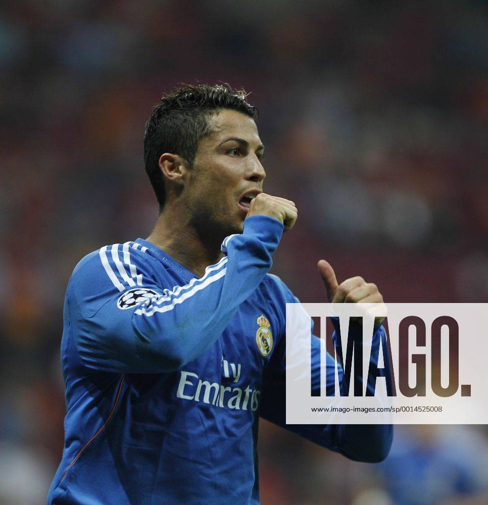 Champions League match played between Real Madrid and Galatasaray Istanbul. In this picture, Cristiano Ronaldo celebrates a goal for Real Madrid. xBEATRIZxGUZMANx
