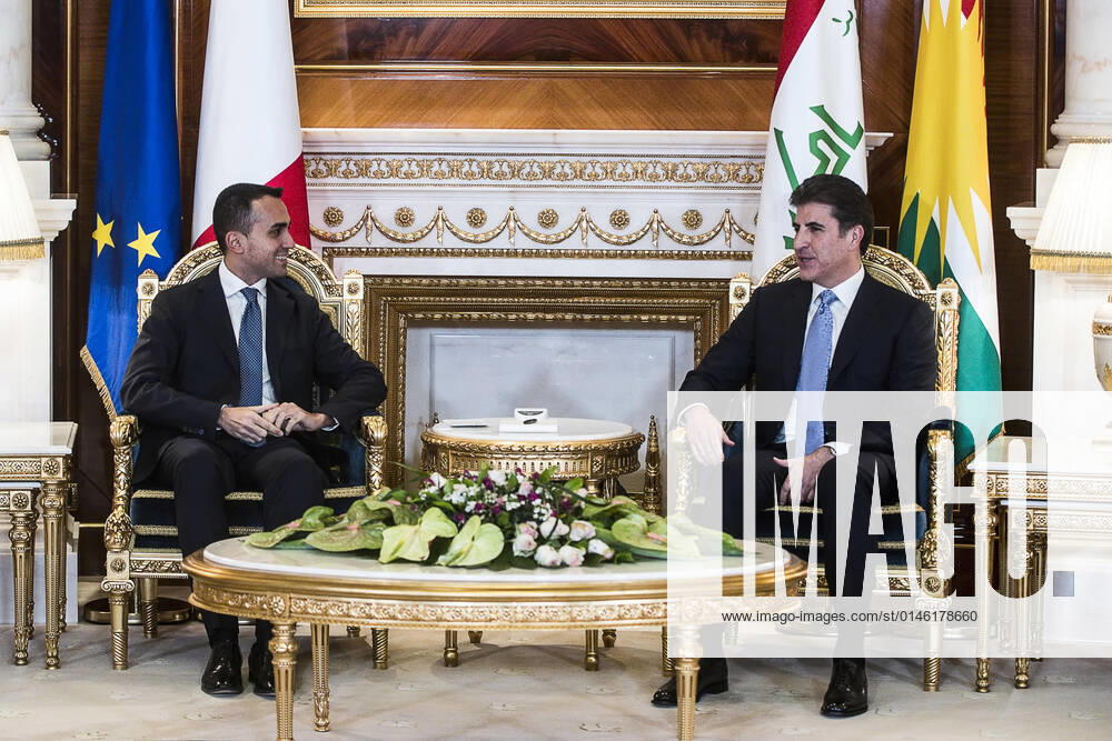 Italian Foreign Minister Luigi Di Maio meets Nechirvan Barzani President of the Kurdistan Region in Iraq, during the mission to Erbil, Iraq, 23 December 2021. ANSA ANGELO CARCONI Roma Italia - ZUMAa110 20211223_zaf_a110_027