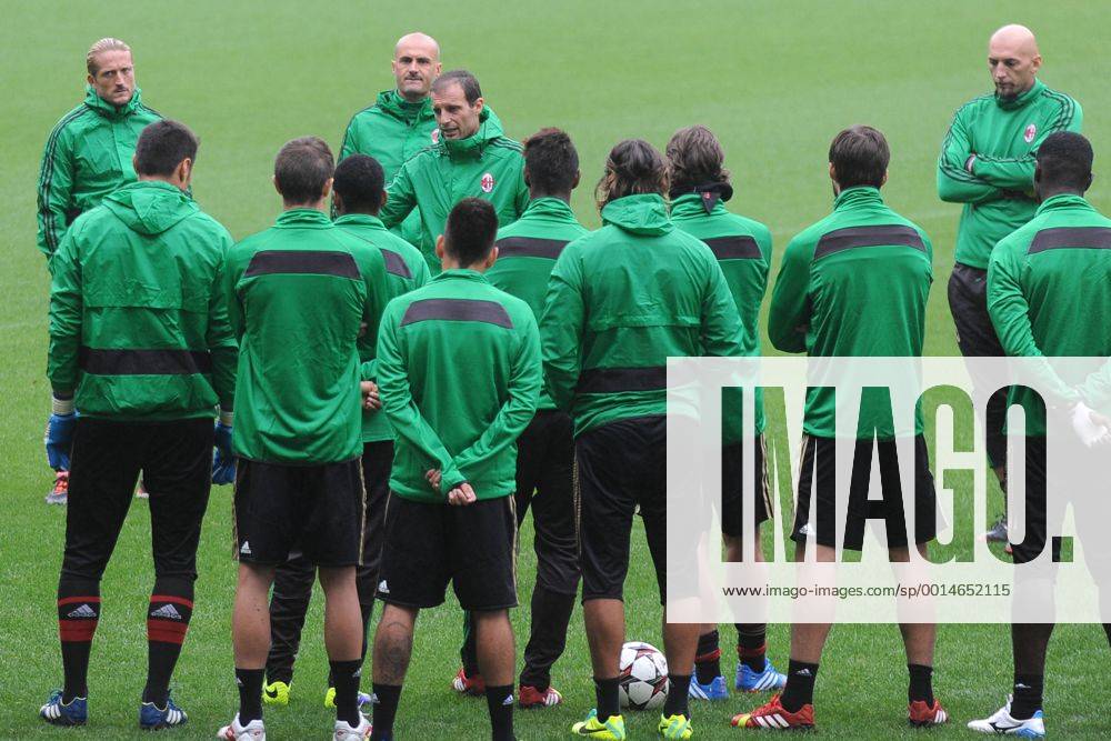 MASSIMILIANO ALLEGRI MILAN 2013-14 ALLENAMENTO CHAMPIONS LEAGUE 30-09-2013