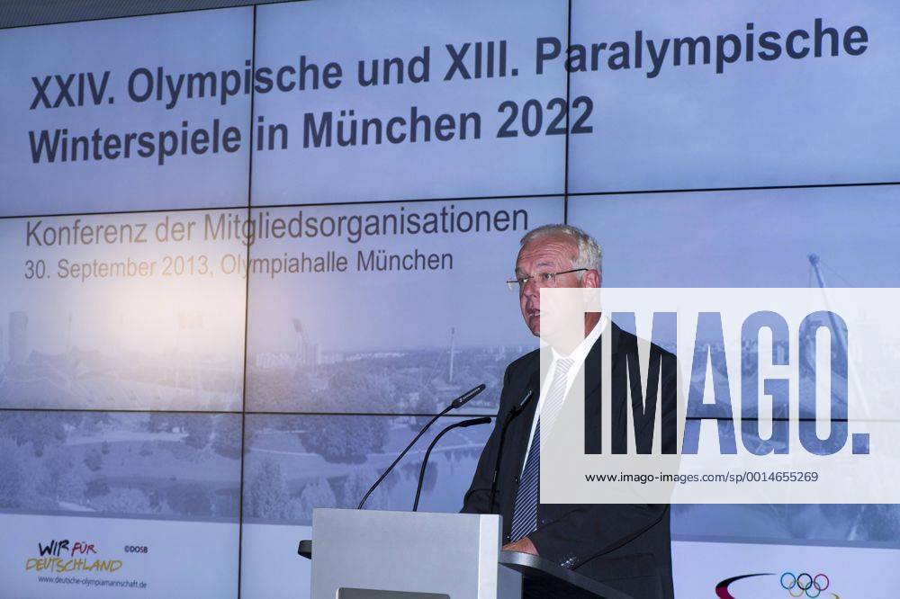 DOSB Tagung zur Olympiabewerbung der Olympischen Winterspiele und Paralympics 2022, Coubertin, Olympiapark, München. 30.09.2013 Im Bild: Thomas Kreuzer, Staatsminister Ltg. Bayr. Staatskanzlei