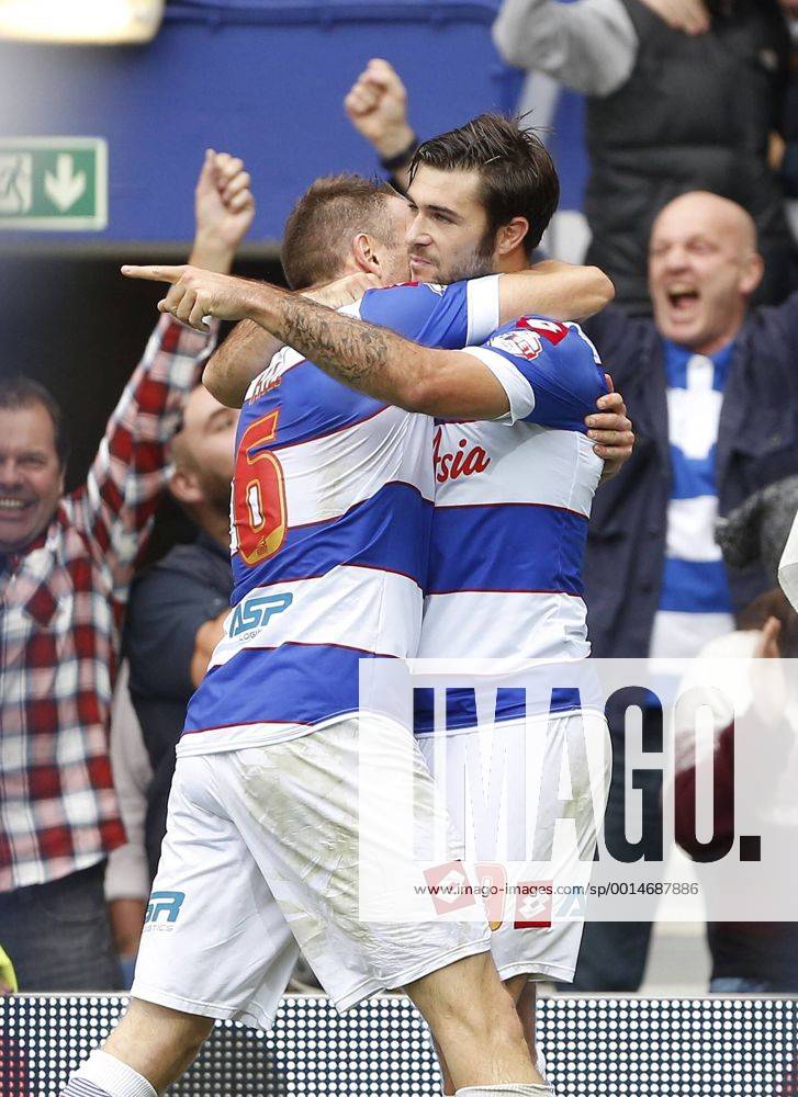 QPR s Charlie Austin celebrates scoring his sides opening goal QPR v Barnsley - Npower Championship - Loftus Road - London - England -05 10 2013 - Pic David Klein Sportimage .
