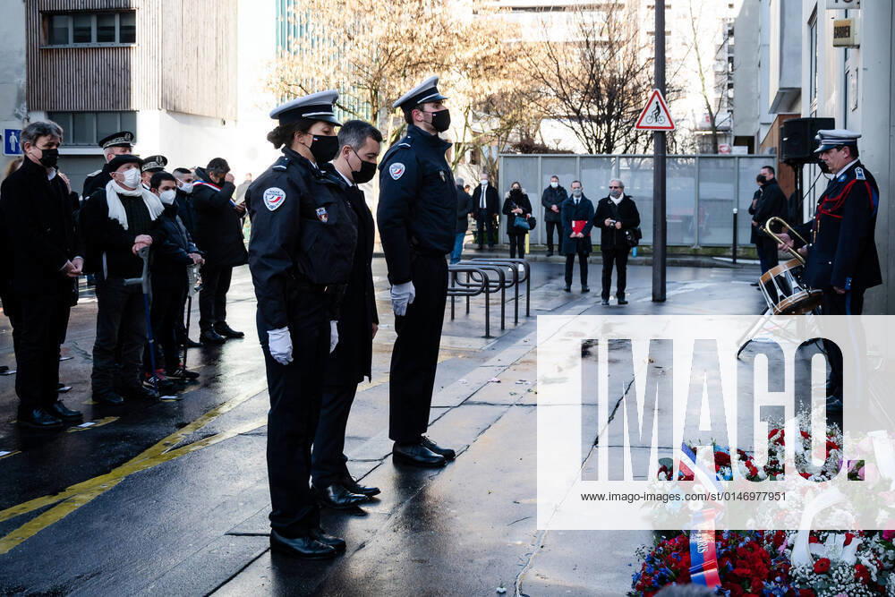 French Interior Minister Gerald Darmanin during a homage outside Charlie Hebdo s former offices on January 7, 2022 in Paris, France, the ceremony marking the seven anniversary of the jihadist attack of the satirical magazine that killed 12 people. NEWS: Commà moration des attentats de janvier 2015 - Paris - 07 02 2021 Pool Panoramic
