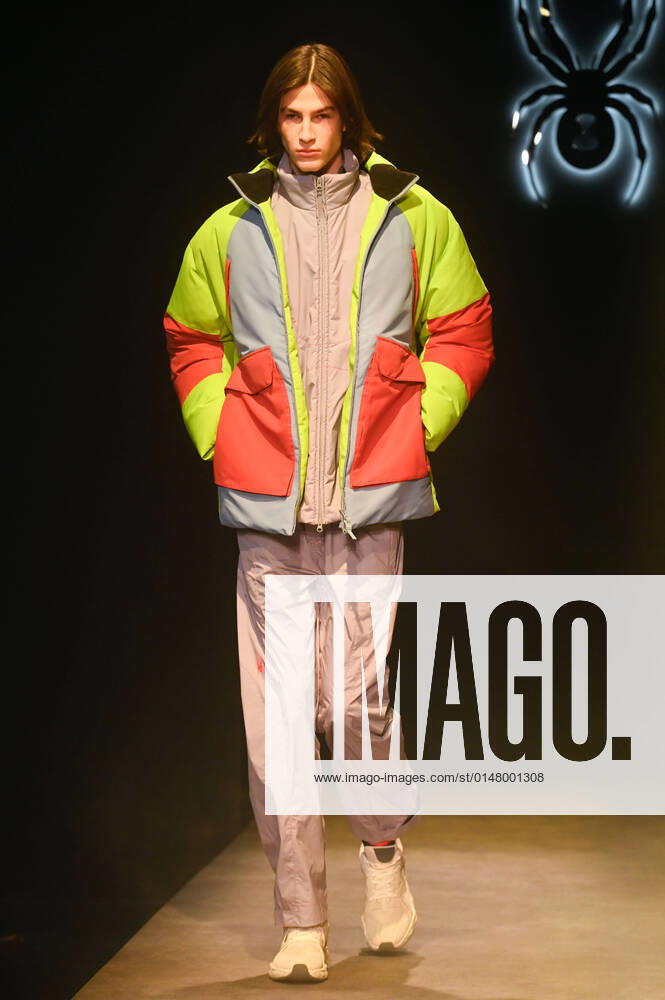 Milan Fashion Week, Men Fall Winter. 2022 2023 Milan, Men s Fashion Fall Winter 2022 2023. Spyder fashion Show Pictured: Model