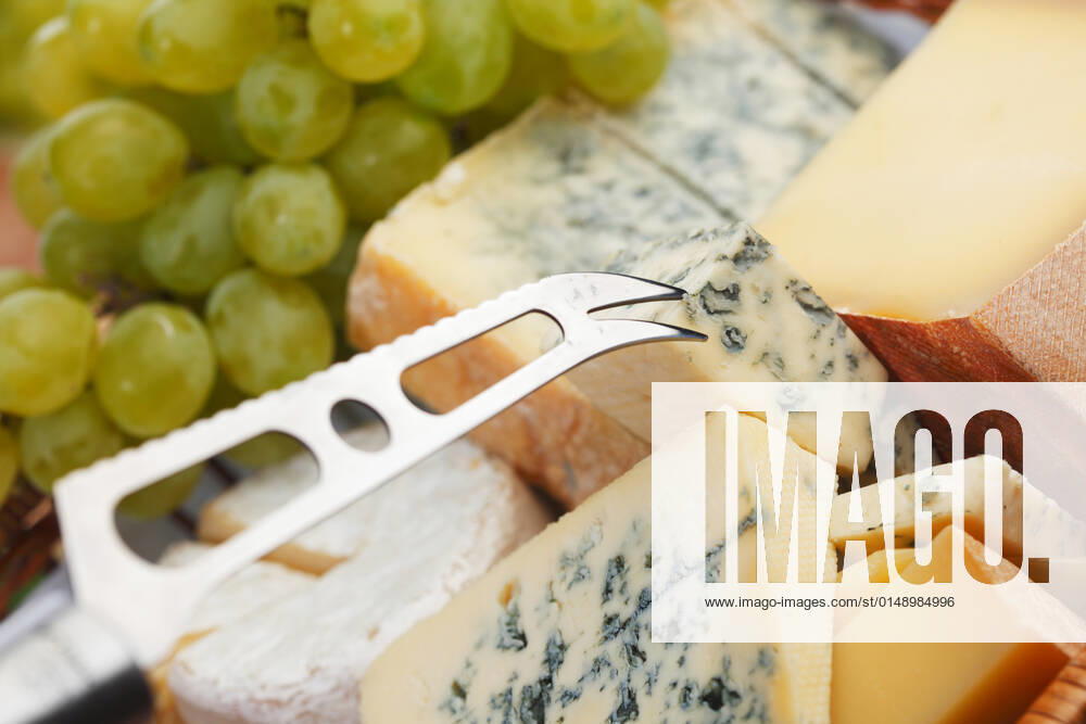 Various types of cheese close