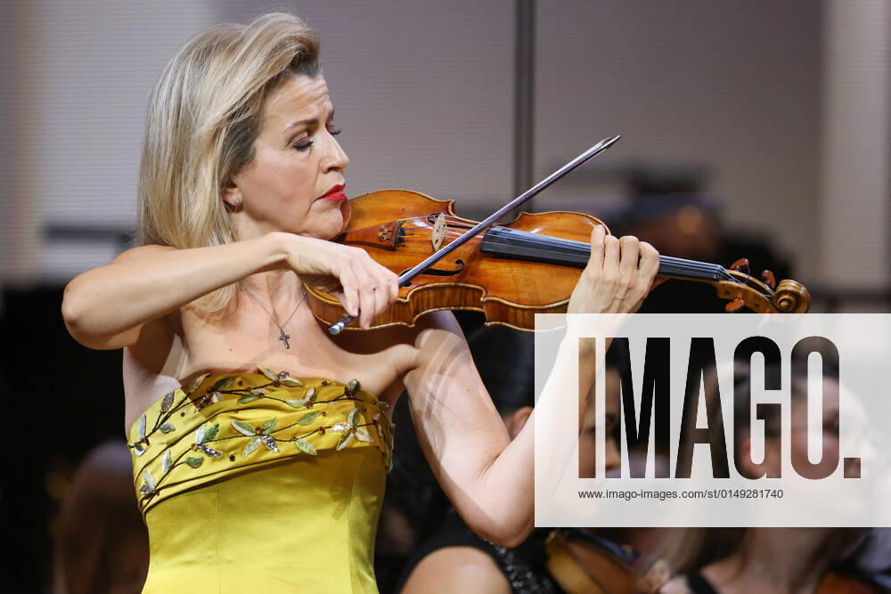 German violinist Anne-Sophie Mutter performs at Tchaikovsky Concert Hall during a gala concert celebrating 100 years since the opening of the Moscow Philharmonic Society. Artyom Geodakyan TASS TS1209A8