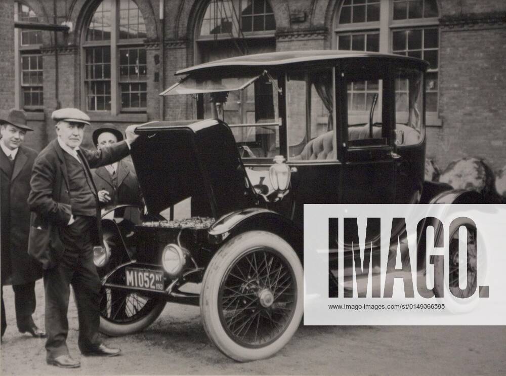 Altes schwarz-weiß Foto, Thomas Edison, ca. 1913, Fort Myers, Florida, USA, Nordamerika