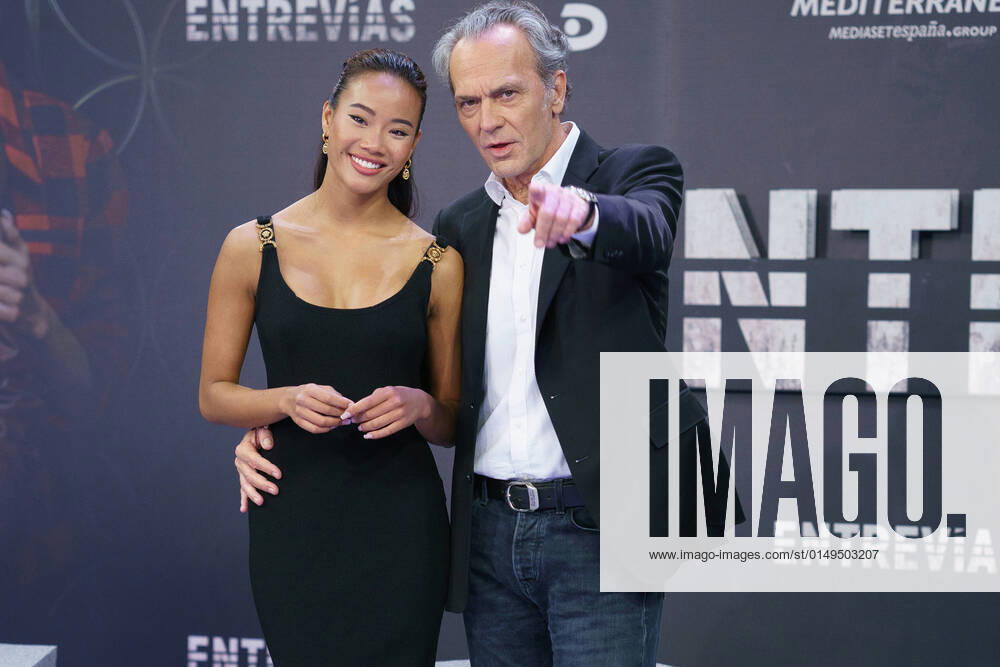 Jose Coronado and Nona Sobo attend the photocall of the tv series Entrevias at the Mediaset headquarters in Madrid. Madrid Spain - ZUMAs197 20220131_zaa_s197_075