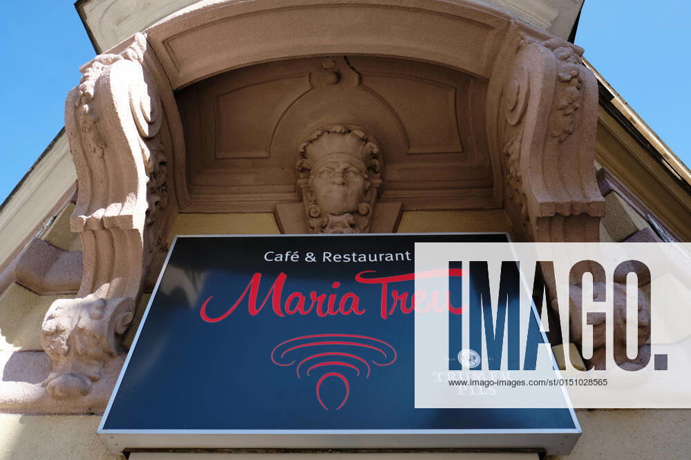 WIen, Austria February 10, 2022 Cafe Maria Treu Entrance from the outside into the cafe and restaurant WIen Vienna Austria