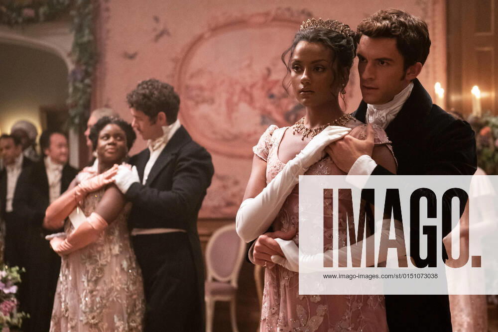 Simone Ashley as Kate Sharma, Jonathan Bailey as Anthony Bridgerton, Bridgerton Season 2 (2022). Photo credit: Liam Daniel Netflix THA