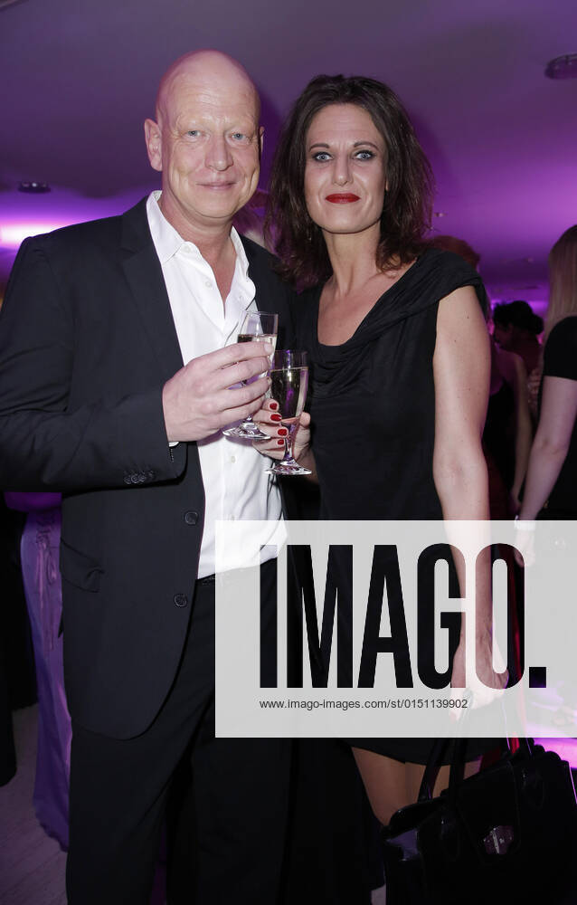 Michael Noseband with Tanja blister award Ceremony Gloria German Kosmetikpreis at Frame Beauty Düsseldorf on 21 March 2014 at Hilton Hotel in Düsseldorf