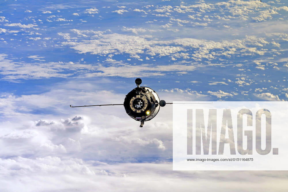 Pictured in this image is the Progress MS-19 spacecraft before it docks with the International Space Station. The Soyuz 2.1a rocket booster carrying the Progress MS-19 spacecraft lifted off from Baikonur Cosmodrome on 15 February 2022. Progress MS-19 has delivered 1,600 kg of dry cargo to the ISS. Roscosmos Press Office TASS THIS IMAGE WAS PROVIDED BY A THIRD PARTY. TS123CDB
