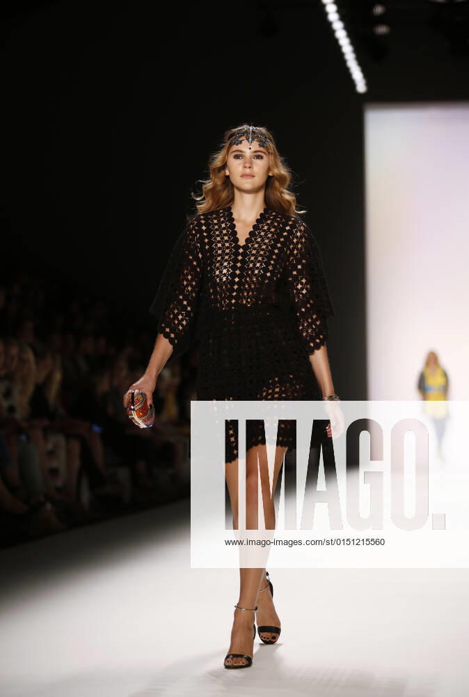 Stefanie Giesinger GNTM Winner 2014 Dimitri Show at Frame the Mercedes Benz Fashion Week Berlin on 9 July 2015 at Mercedes Benz Tent on Brandenburg Gate in Berlin