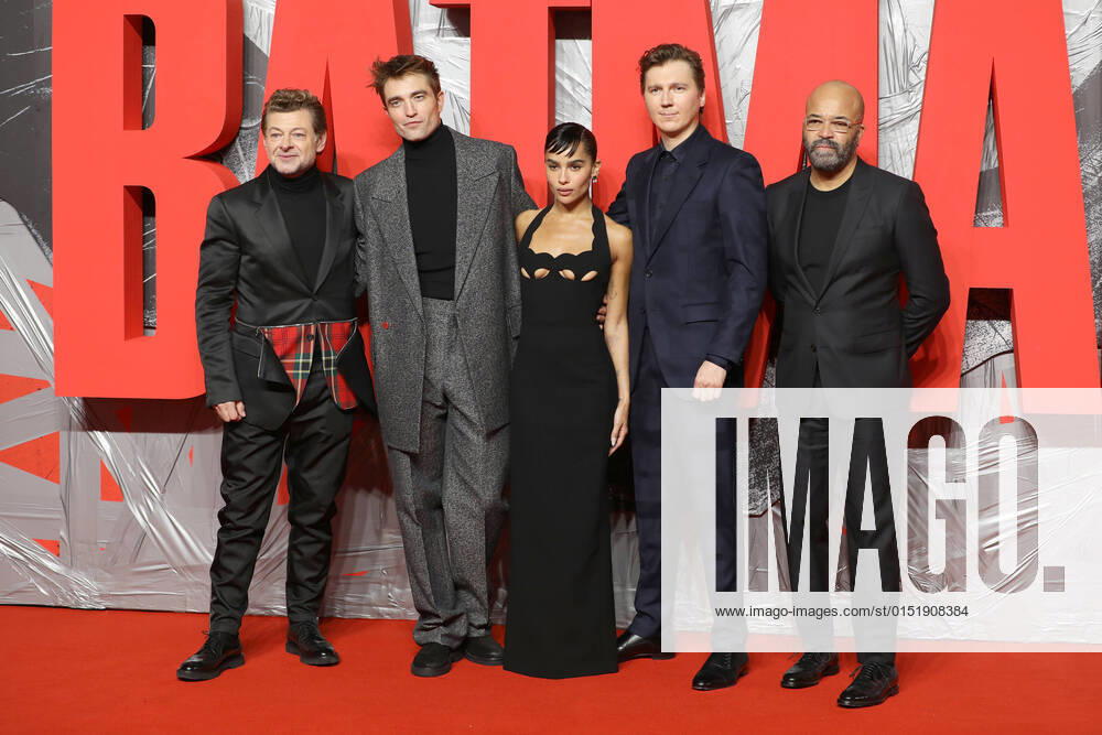 Andy Serkis, Robert Pattinson, Zoe Kravitz, Paul Dano and Jeffrey Wright attend a special screening of The Batman at BFI IMAX Waterloo in London. FEBRUARY 23rd 2022 MDRx2254