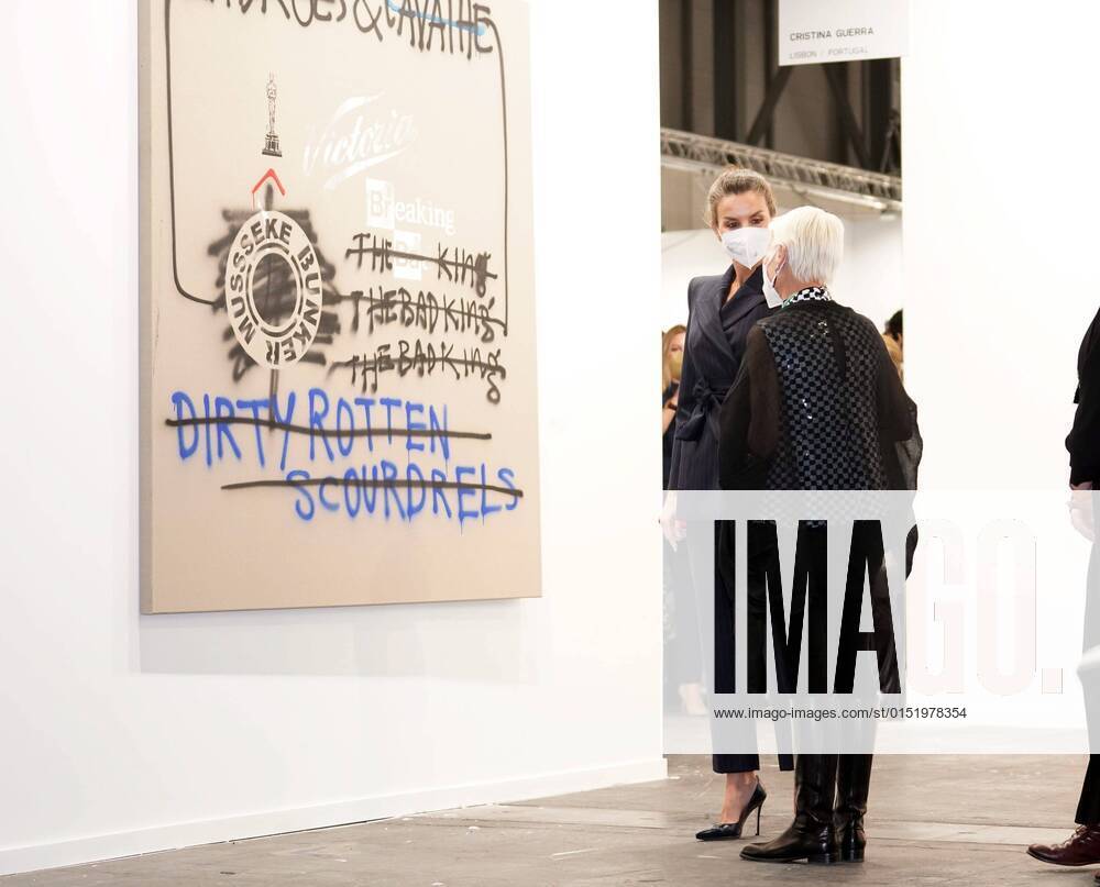 Queen Letizia during the opening of the 41st Arco international contemporary art fair in Madrid, Thursday, February 24, 2021 Cordon Press