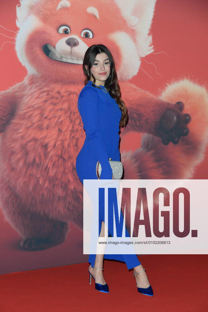 Giulia Izzo attends at the red carpet of Disney movie Red at The Space Cinema Moderno. Rome Italy - ZUMAs197 20220225_zaa_s197_465