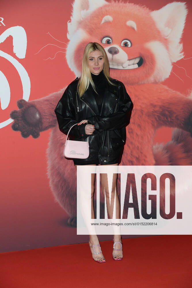 Cristina Musacchio attends at the red carpet of Disney movie Red at The Space Cinema Moderno. Rome Italy - ZUMAs197 20220225_zaa_s197_467