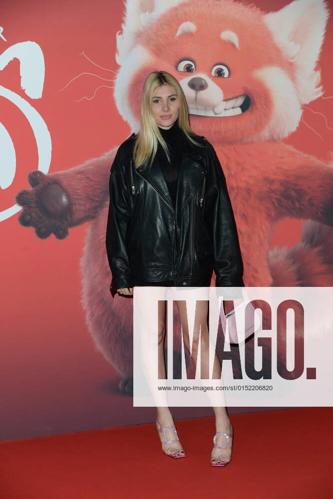 Cristina Musacchio attends at the red carpet of Disney movie Red at The Space Cinema Moderno. Rome Italy - ZUMAs197 20220225_zaa_s197_470