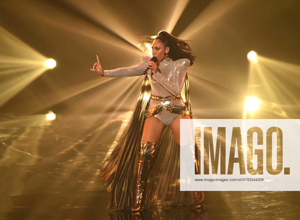 EUROVISION AUSTRALIA FINAL, Paulini is seen performing the song We Are One during the Eurovision Australia Decides 2022 final at the Gold Coast Convention and Exhibition Centre on the Gold Coast, Saturday, February 26, 2022. ( NO ARCHIVING, , NO USE IN BOOKS WITHOUT CONSENT GOLD COAST QLD AUSTRALIA
