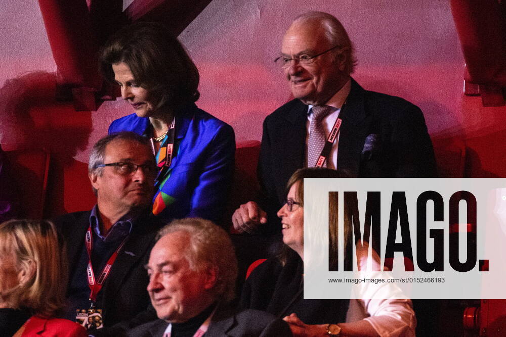 Queen Silvia and King Carl Gustaf in the audience when Tomas Ledin celebrates his 70th birthday with a concert in Avicii Arena Stockholm Sweden ACE