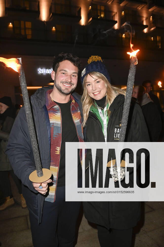 Robert Redweik and Nina Ensmann at the Official Opening of the Baltic Lights 2022 with Torch Relay at the Alex Strandbar Heringsdorf, 04 03 2022 Foto:xF.xFuturexImage