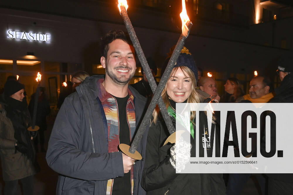 Robert Redweik and Nina Ensmann at the Official Opening of the Baltic Lights 2022 with Torch Relay at the Alex Strandbar Heringsdorf, 04 03 2022 Foto:xF.xFuturexImage