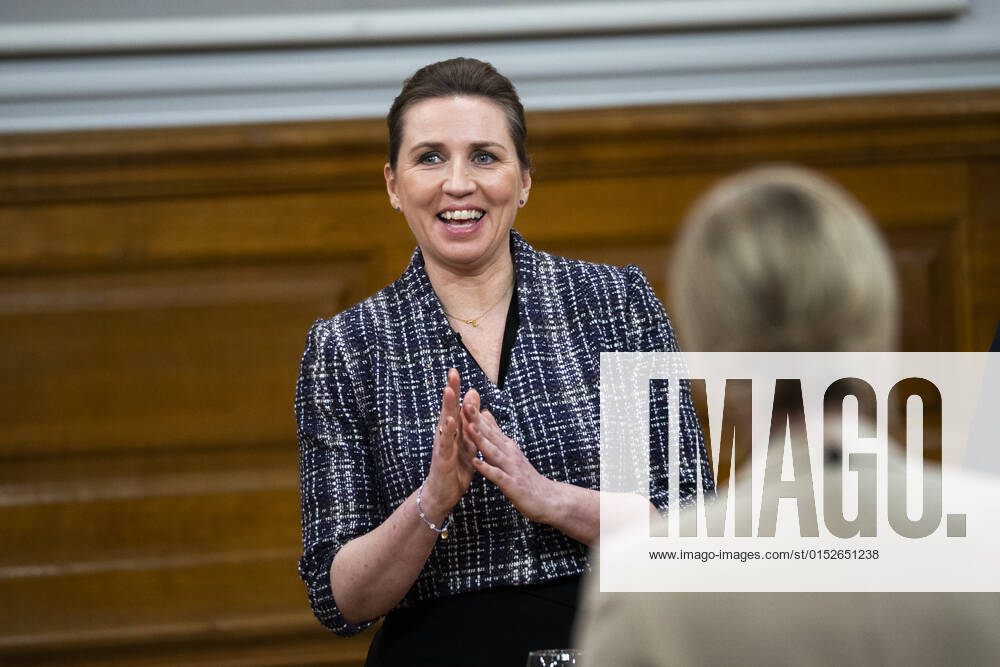 Prime Minister Mette Frederiksen S The party leaders for TV 2s debate on war in Europe, in the Common Hall at Christiansborg, Tuesday evening 8 March 2022, Copenhagen Denmark