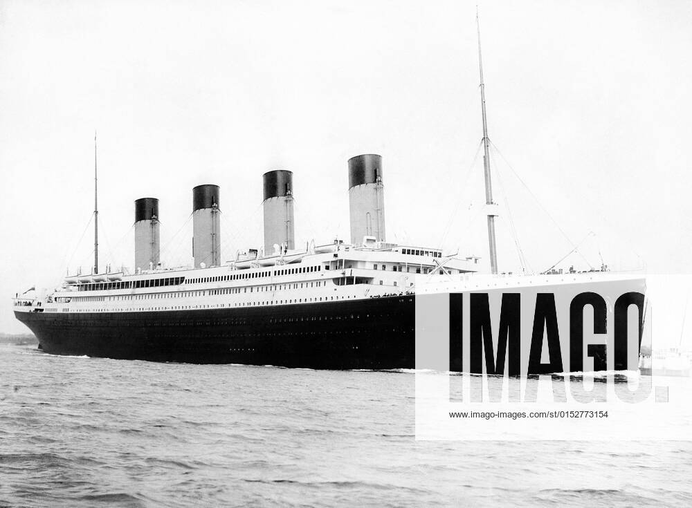 RMS Titanic was a British passenger liner that sank in the North Atlantic Ocean in the early morning of 15 April 1912, after colliding with an iceberg during her maiden voyage from Southampton to New York City.<br ><br > Of the 2,224 passengers and crew aboard, more than 1,500 died in the sinking, making it one of the deadliest commercial peacetime maritime disasters in modern history. The largest ship afloat at the time it entered service, the RMS Titanic was the second of three Olympic class ocean liners operated by the White Star Line, and was built by the Harland and Wolff shipyard in Belfast. Supplier:MediaxCo.xLtd. 1060_10_CPA0032687